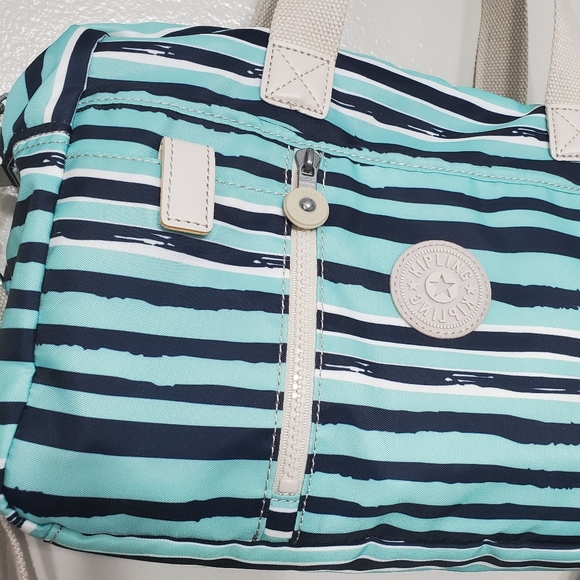 Kipling Nylon Spectacle Dustin Stripe Bag - Picture 8 of 8